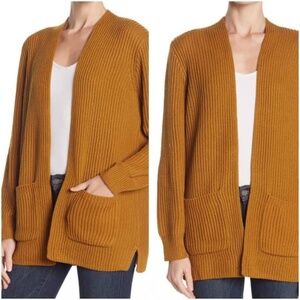 Madewell Nolan Ribbed Open Front Cardigan Sweater
